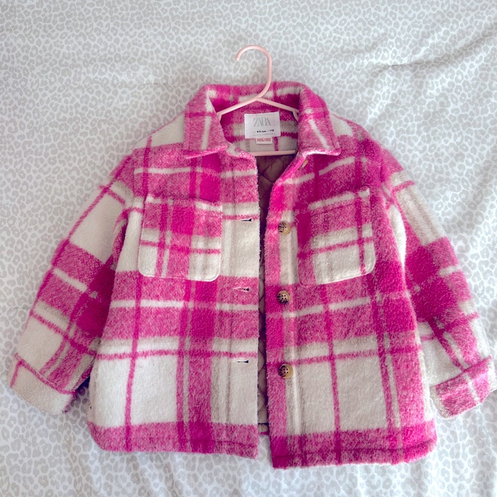 Zara plaid kids Jacket size 4-5